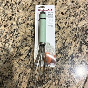 KitchenAid Mint and Silver Utility Whisk